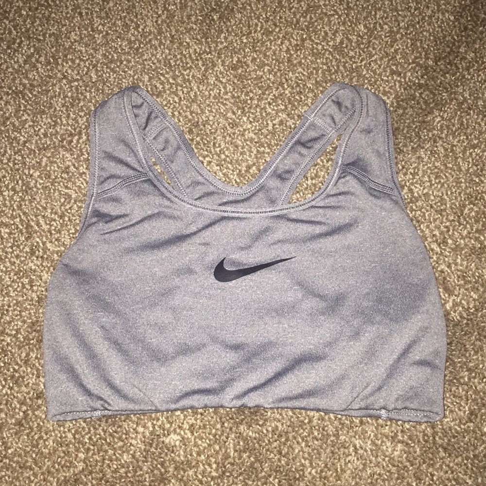 NIKE DRI-FIT sports bra gray black XS